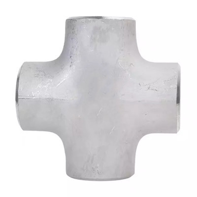 Estruendo 4 cruz soldada con autógena manera inoxidable de las colocaciones SS304 4 de la tubería de acero de la pulgada