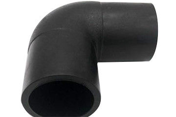 Codo del PE del ° del extremo 90 del tubo del abastecimiento de agua del saneamiento del agua de las instalaciones de tuberías del HDPE